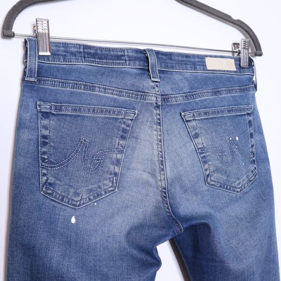 ADRIANO GOLDSCHMIED Legging Ankle Splatter Distressed Jeans Blue Women's 27R - Picture 7 of 14